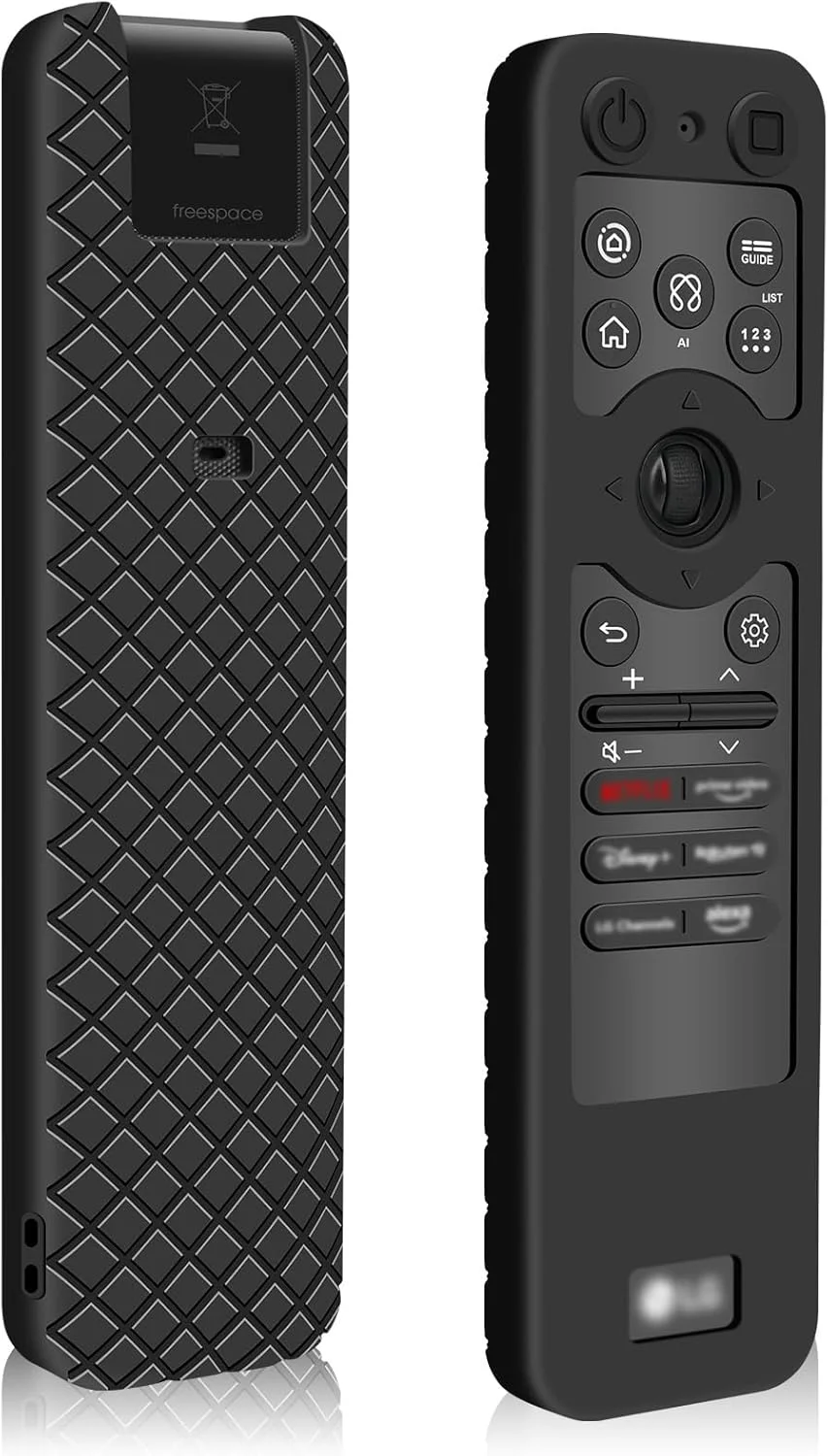 کاور سیلیکونی برای کنترل از راه دور LG MR25GA، روکش محافظ ضد لغزش سازگار با کنترل جادویی MR25GA برای تلویزیون های هوشمند OLED ال جی سری 2025 (مشکی)