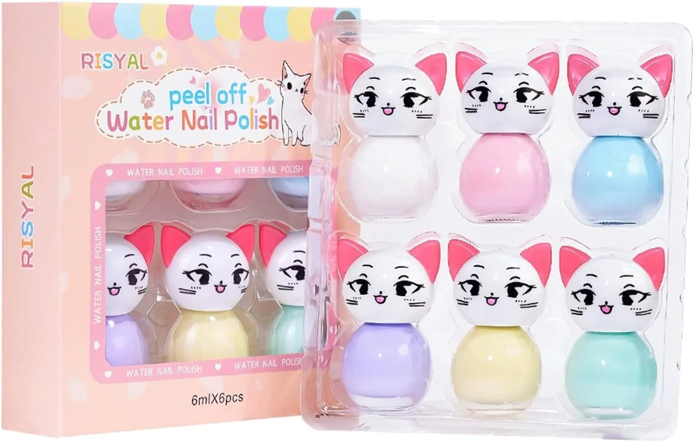 ست لاک ناخن رنگارنگ برای دختران کودک، کیت لاک ناخن 6 رنگ ماکارون، کیت لاک ناخن کودکان بر پایه آب و قابل جدا شدن، غیر سمی، خشک شدن سریع، ایده هدیه تولد برای کودکان ست لاک ناخن رنگارنگ برای دختران کودک، کیت لاک ناخن 6 رنگ ماکارون، کیت لاک ناخن کودکان بر پایه آب و قابل جدا شدن، غیر سمی، خشک شدن سریع، ایده هدیه تولد برای کودکان