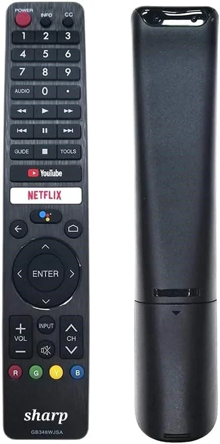 جدیدترین ریموت کنترل جایگزین سازگار برای تلویزیون شارپ، ریموت کنترل جایگزین برای تلویزیون هوشمند اندروید UHD-4K-LED-LCD.