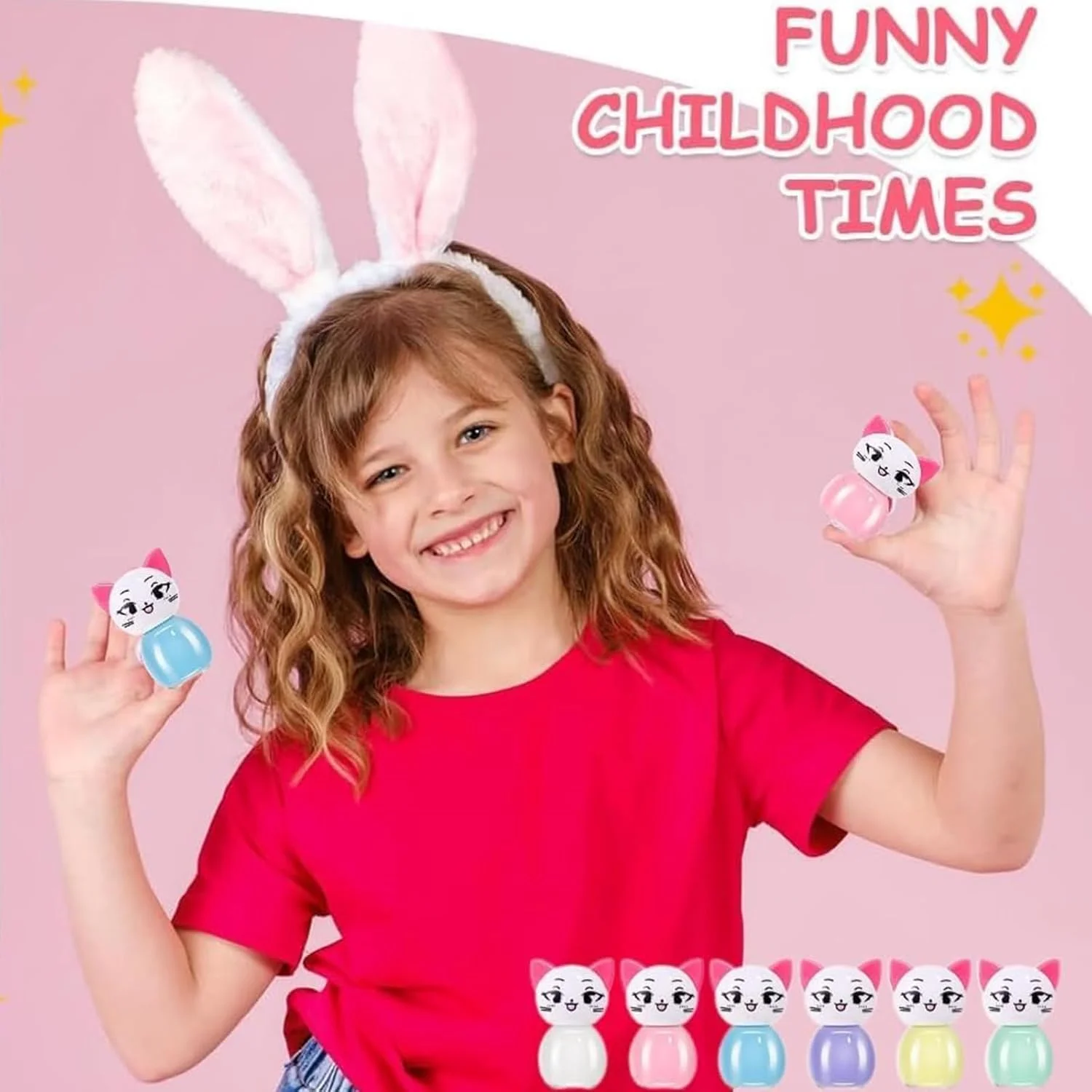 ست لاک ناخن رنگارنگ برای دختران کودک، کیت لاک ناخن 6 رنگ ماکارون، کیت لاک ناخن کودکان بر پایه آب و قابل جدا شدن، غیر سمی، خشک شدن سریع، ایده هدیه تولد برای کودکان