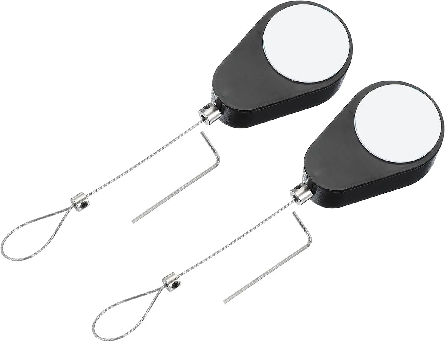 بند امنیتی جمع شونده 1 متری، 2 عدد بند ضد گم شدن کنترل از راه دور با چسب دو طرفه قوی، قفل های جهانی برای کنترل تلویزیون، دسته های بازی و دستگاه ها - مشکی