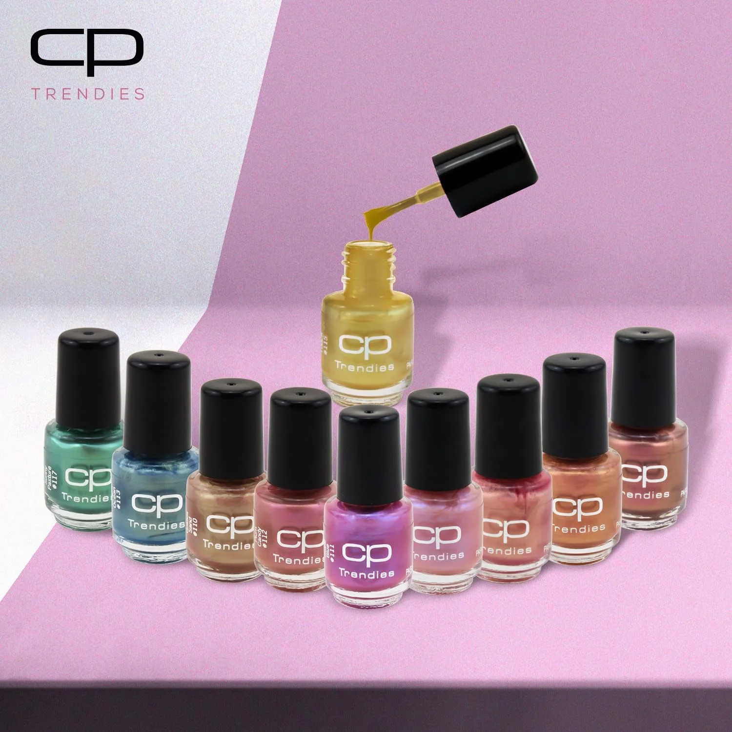 سی پی ترندیز - ست لاک ناخن 10 عددی - دوتایی های رنگی (بسته شماره 5) - روکش براق، ماندگاری طولانی، درخشش بالا و لاک ناخن خشک شونده سریع برای زنان/دختران سی پی ترندیز - ست لاک ناخن 10 عددی - دوتایی های رنگی (بسته شماره 5) - روکش براق، ماندگاری طولانی، درخشش بالا و لاک ناخن خشک شونده سریع برای زنان/دختران