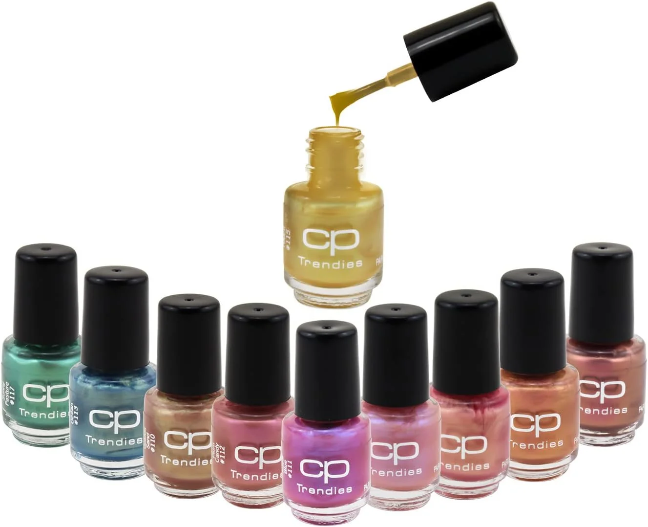 سی پی ترندیز - ست لاک ناخن 10 عددی - دوتایی های رنگی (بسته شماره 5) - روکش براق، ماندگاری طولانی، درخشش بالا و لاک ناخن خشک شونده سریع برای زنان/دختران سی پی ترندیز - ست لاک ناخن 10 عددی - دوتایی های رنگی (بسته شماره 5) - روکش براق، ماندگاری طولانی، درخشش بالا و لاک ناخن خشک شونده سریع برای زنان/دختران