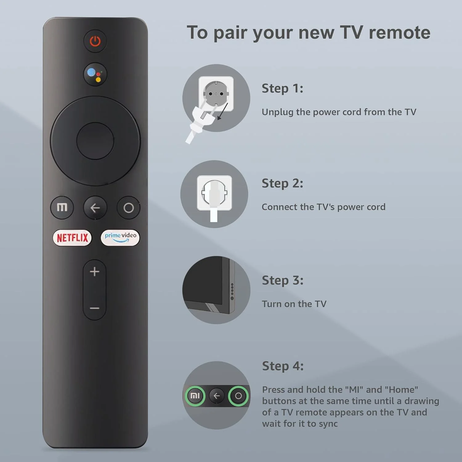 ریموت کنترل جایگزین Leyf برای شیائومی Mi Stick - سازگار با Mi Box S/Mi Box 4X/MI TV P1, Q1, 4S, 4K, 4A, Q1E (XMRM-00A) - بلوتوث و کنترل صوتی