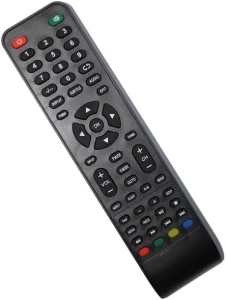 ریموت کنترل جایگزین سازگار با تلویزیون هوشمند ال ای دی ال سی دی ایمپکس (لطفاً تصویر را با ریموت قدیمی خود مطابقت دهید) - مشکی