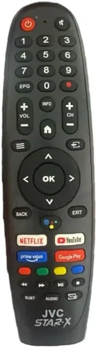 ریموت کنترل جایگزین سازگار با تلویزیون های StarX، JVC، Magic Pro، Star SAT و Stargold Smart - کنترلر تلویزیون