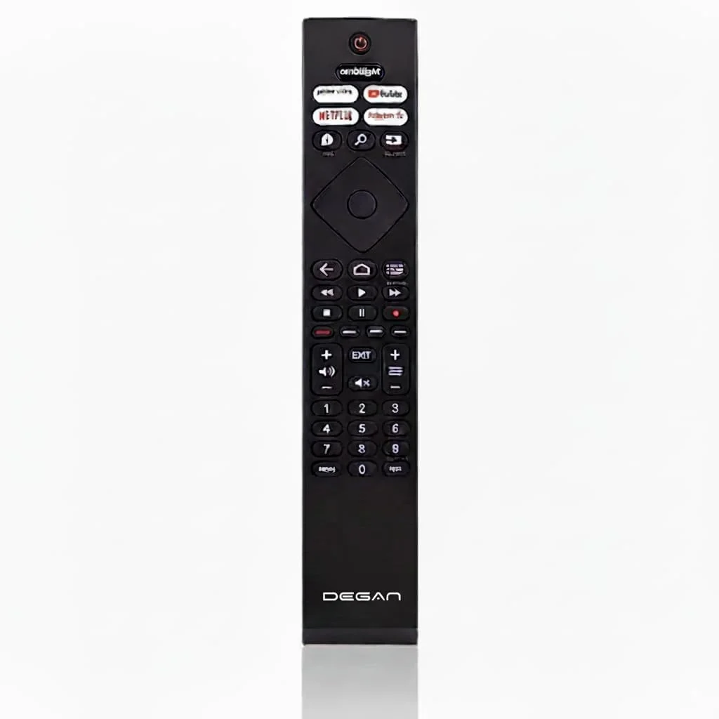 ریموت کنترل جایگزین DEGAN، ریموت فیلیپس، ریموت کنترل تلویزیون هوشمند فیلیپس با دکمه های نتفلیکس، پرایم ویدیو، یوتیوب، مشکی