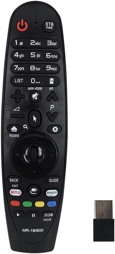 ریموت کنترل تلویزیون جایگزین جدید سازگار با ریموت جادویی یونیورسال MR-18/600 AN-MR18BA AN-MR600G AN-MR650 برای تلویزیون های هوشمند 4K UHD ال جی مدل OLED65W8PUA OLED77W8PUA OLED43W8PUA OLED49W8PUA OLED5
