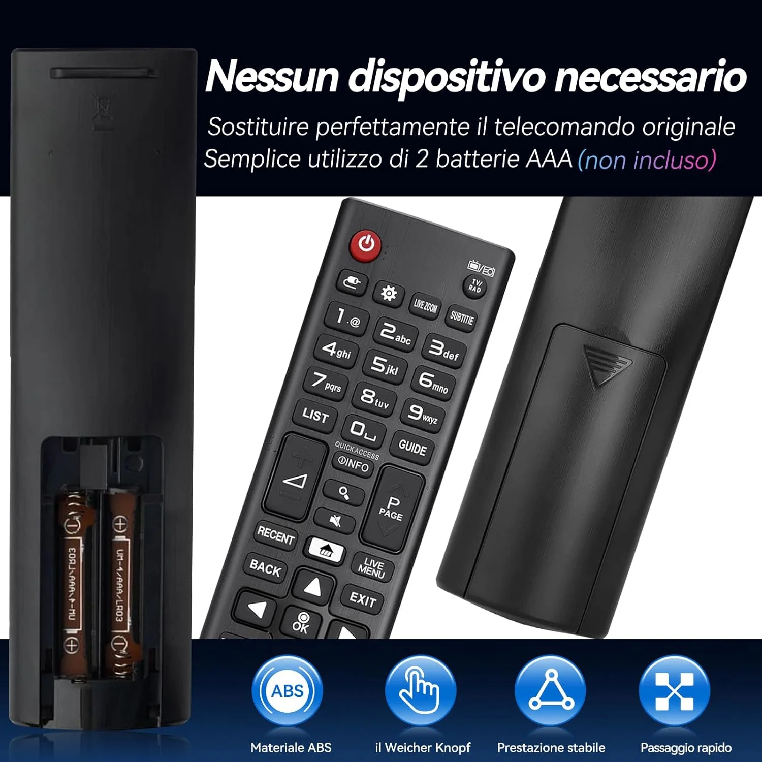 ریموت کنترل جایگزین تلویزیون ال جی برای تمام تلویزیون های ال سی دی ال ای دی هوشمند - بدون نیاز به تنظیمات