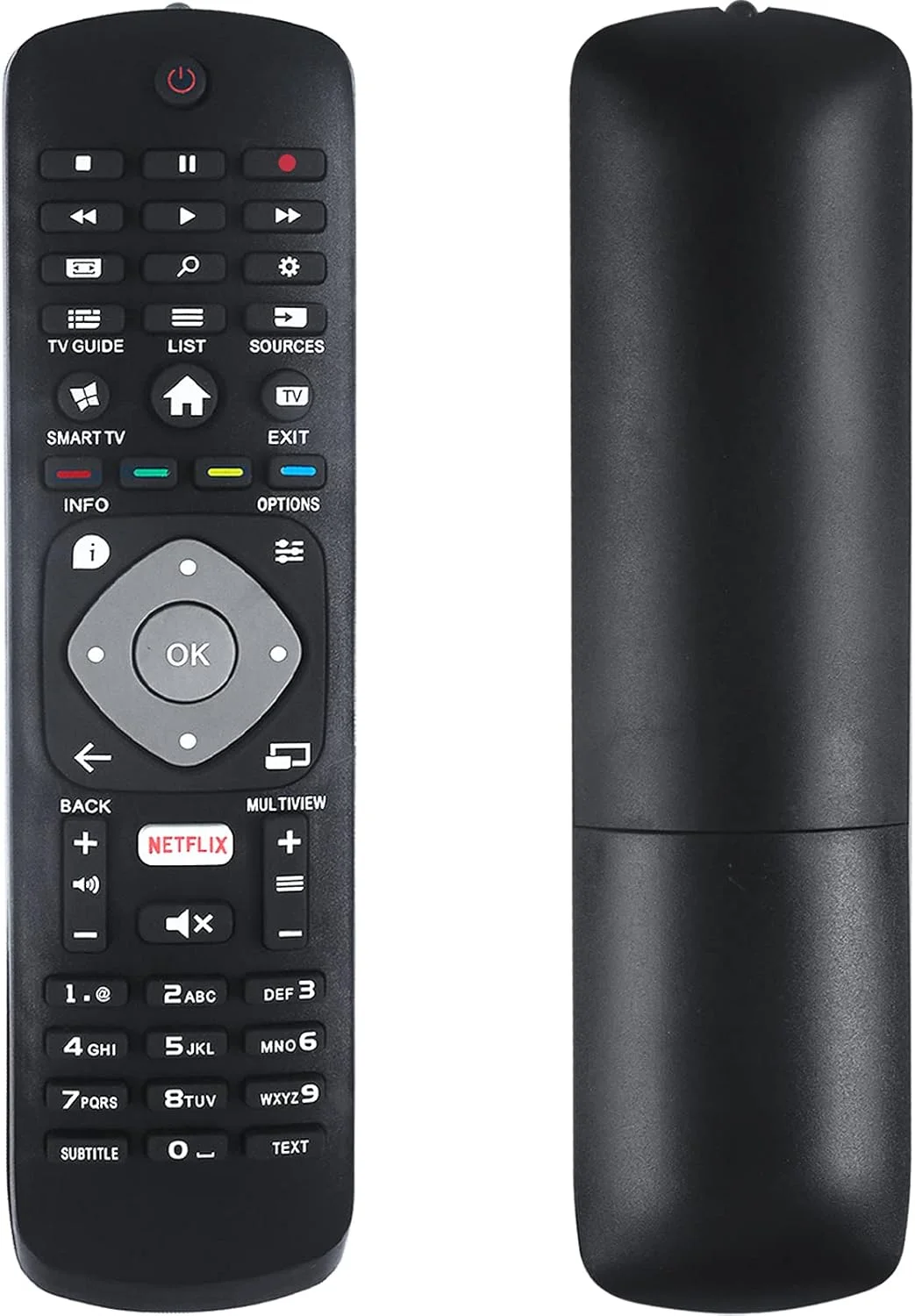 ریموت کنترل تلویزیون جایگزین برای تلویزیون های هوشمند ال ای دی PHILIPS مدل های 50PUT6103 55PUT6103 32PHT5102 43PFT5102 50PUT6102 50PUT6103 50PUT6133 55PUT6102 55PUT6103 58PUT6183 65PUT6162، برای برنامه NETFLIX مدل HOF16H303GPD24