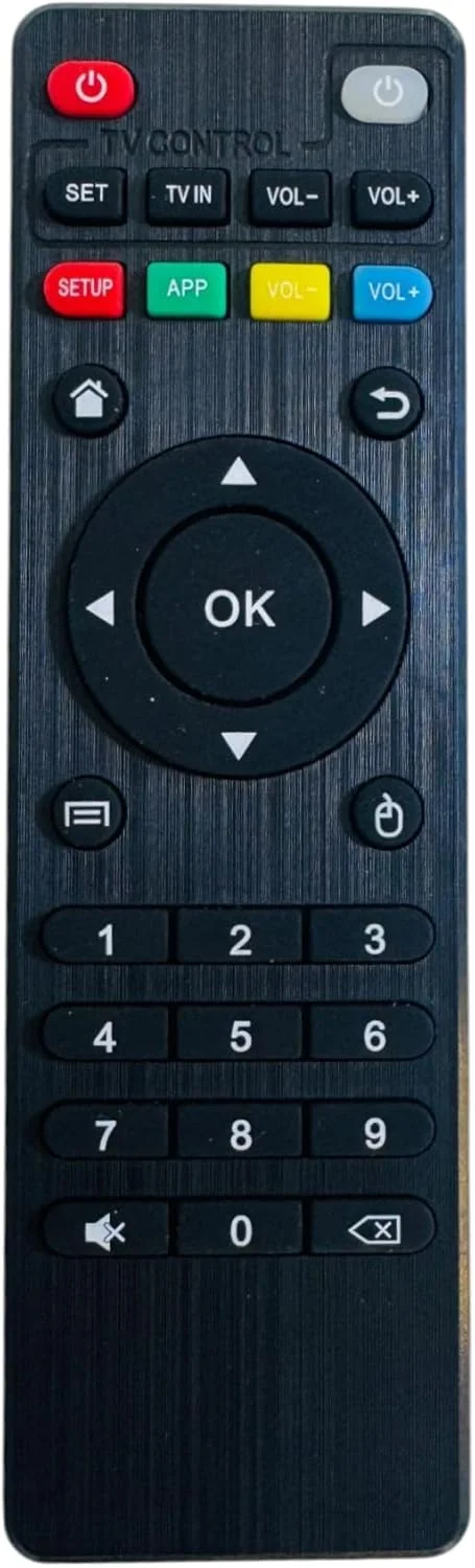 ریموت کنترل جایگزین، برای تی وی باکس 5G تی وی باکس MK Pro HK S، صفحه کلید دیجیتال، دکمه های چند منظوره، مشکی