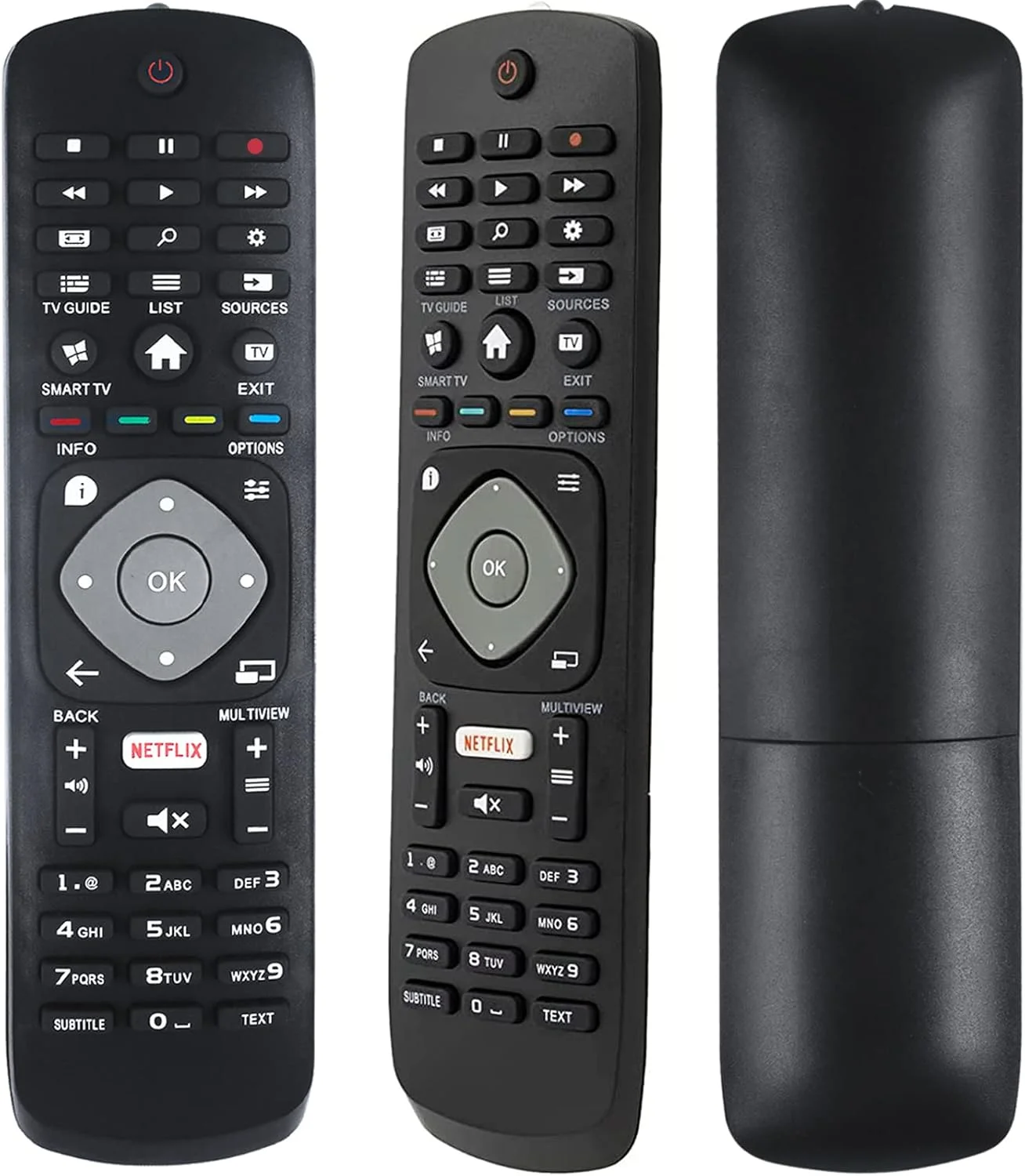 ریموت کنترل تلویزیون جایگزین برای تلویزیون های هوشمند ال ای دی PHILIPS مدل های 50PUT6103 55PUT6103 32PHT5102 43PFT5102 50PUT6102 50PUT6103 50PUT6133 55PUT6102 55PUT6103 58PUT6183 65PUT6162، برای برنامه NETFLIX مدل HOF16H303GPD24