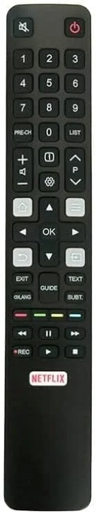 ریموت کنترل جایگزین کلاسیک جدید T C L، سازگار با تمام تلویزیون های هوشمند LCD-LED-UHD-OLED-4K اندروید tcl با دکمه نتفلیکس