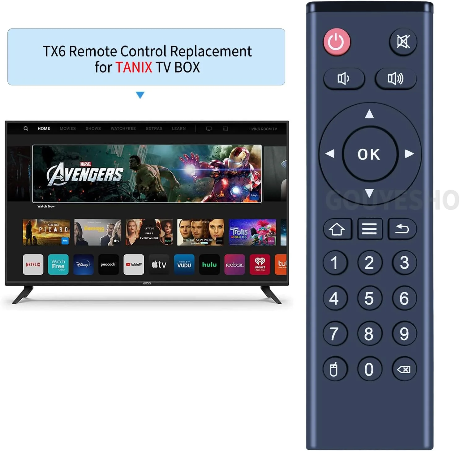 ریموت کنترل جایگزین مناسب برای اندروید تی وی باکس، ریموت کنترل جهانی برای Tanix TX5 Tx6 OS X TX3 OS X
