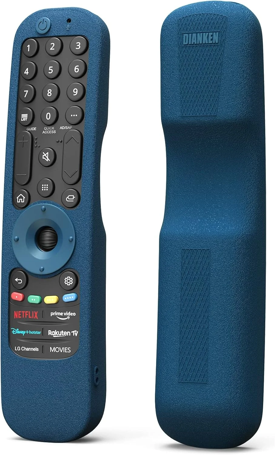 محافظ سیلیکونی ریموت کنترل تلویزیون هوشمند ال‌جی مدل AN-MR21 MR21N MR21GC مناسب برای ریموت جادویی تلویزیون OLED ال‌جی مدل an MR21GA - آبی