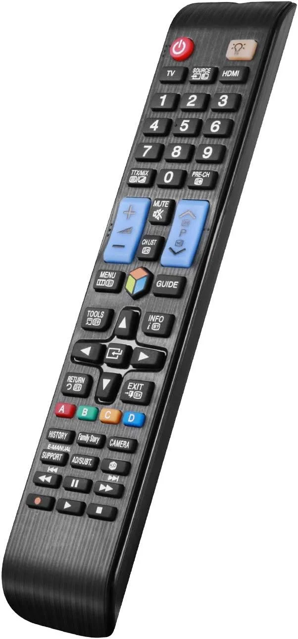 ریموت کنترل جایگزین جدید PTHTECHUS مدل AA59-00582A AA59-00638A مناسب برای تمام تلویزیون های هوشمند سه بعدی LCD LED سامسونگ - بدون نیاز به تنظیمات، ریموت کنترل جهانی تلویزیون BN59-01198Q AA59-00581A AA59-00638A