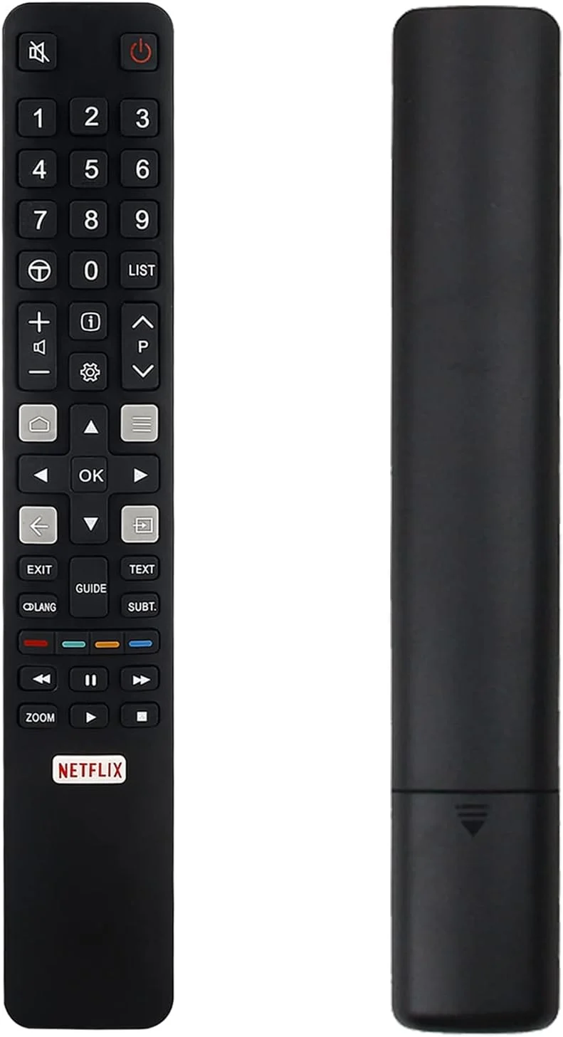 ریموت کنترل تلویزیون TCL مدل RC802N جایگزین ریموت کنترل GRC802N YAI2 برای نتفلیکس TCL TV 75C2US 65C2US 55C2US 50E18US 55E18US 43P20US 49C2US 32S6000S 40S6000FS 43S6000FS 49S6000FS 55S6000FS