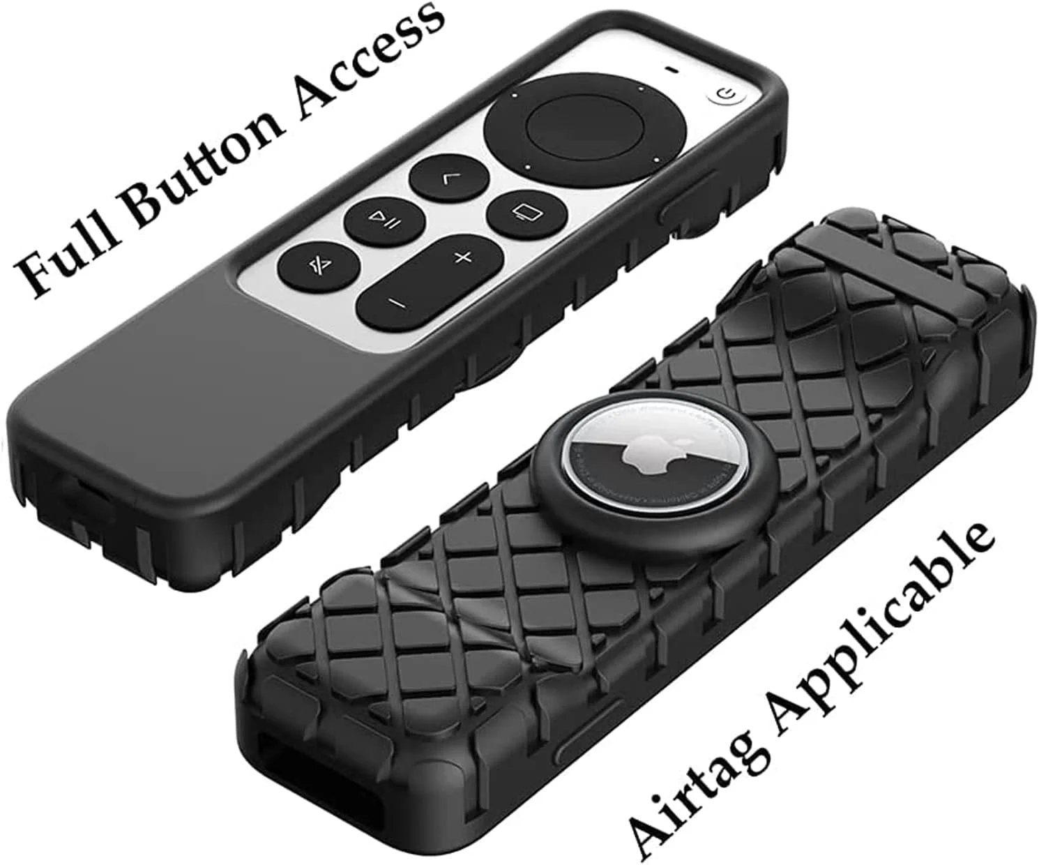 محافظ ریموت کنترل پروکسیما دایرکت برای اپل تی وی 4K 2021 Siri (نسل دوم)، کاور سیلیکونی ضد ضربه سازگار با اپل تی وی 2، مشکی