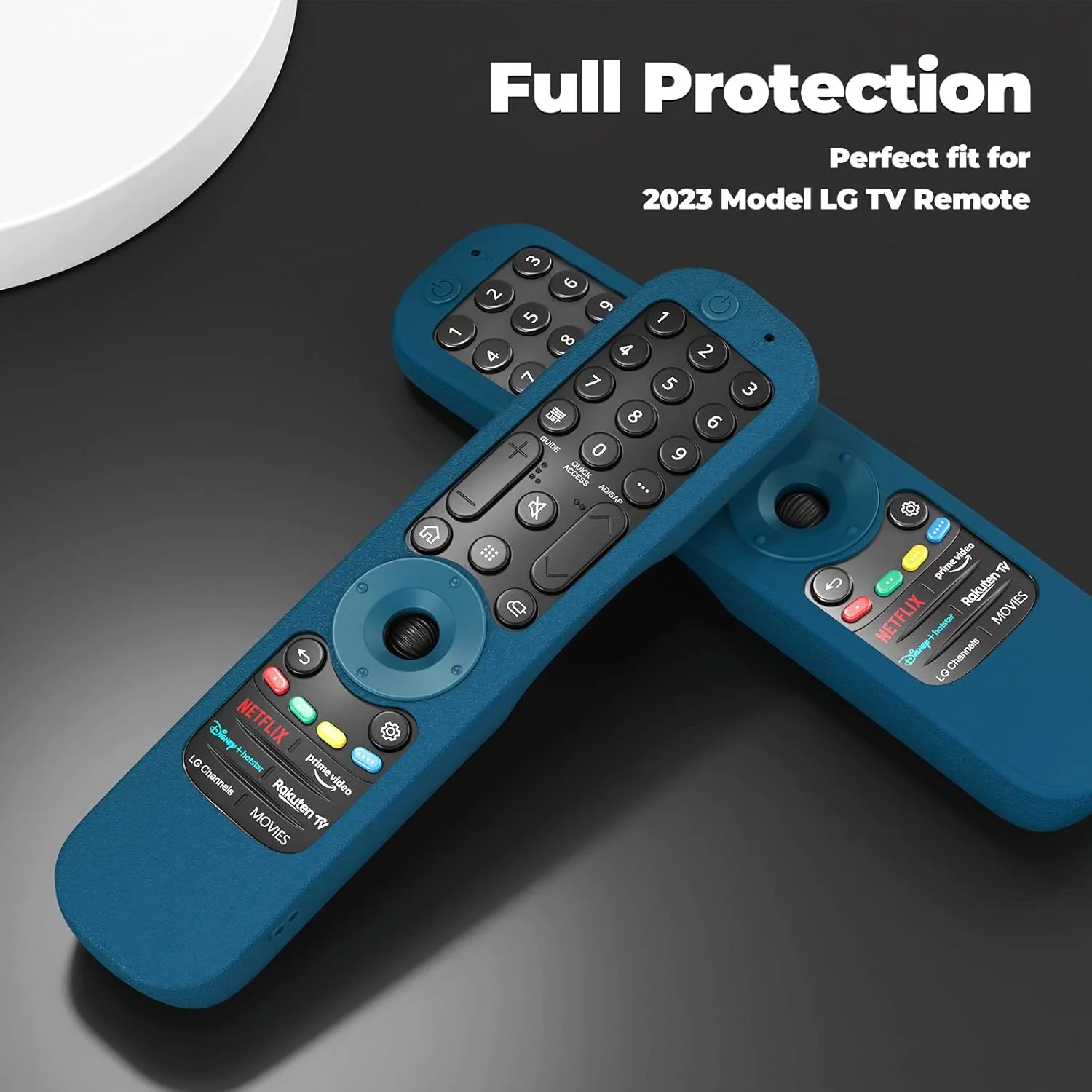 محافظ سیلیکونی ریموت کنترل تلویزیون هوشمند ال‌جی مدل AN-MR21 MR21N MR21GC مناسب برای ریموت جادویی تلویزیون OLED ال‌جی مدل an MR21GA - آبی