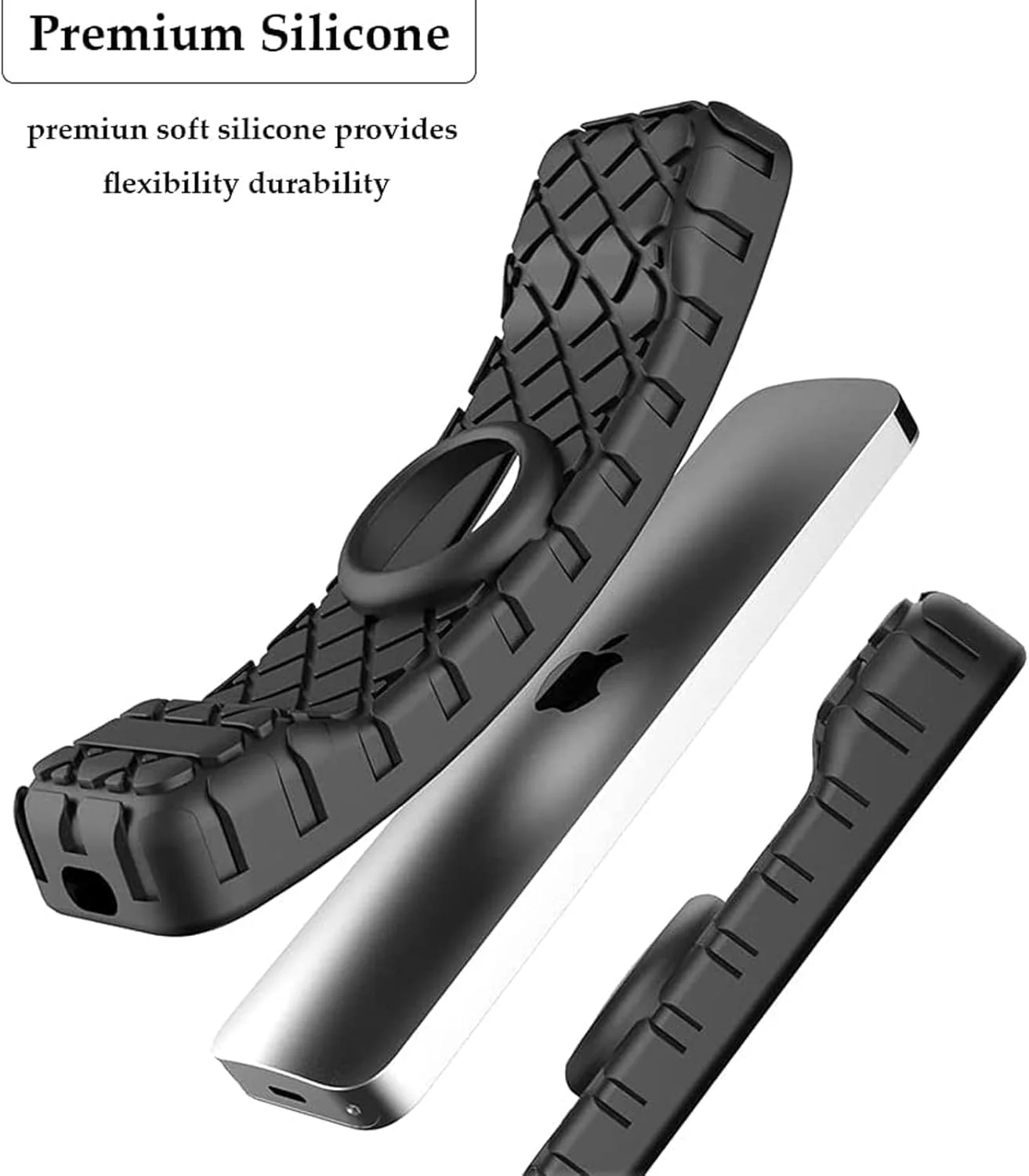 محافظ ریموت کنترل پروکسیما دایرکت برای اپل تی وی 4K 2021 Siri (نسل دوم)، کاور سیلیکونی ضد ضربه سازگار با اپل تی وی 2، مشکی