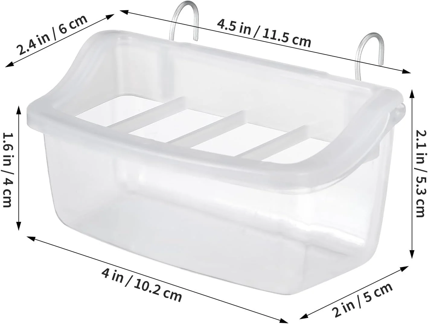 ظرف غذای پرنده پلاستیکی Toddmomy، خوراک دهنده قفس طوطی با طراحی ضد ریزش برای پرندگان کوچک و طوطی ها، فنجان تغذیه شفاف برای استفاده در محیط داخلی ظرف غذای پرنده پلاستیکی Toddmomy، خوراک دهنده قفس طوطی با طراحی ضد ریزش برای پرندگان کوچک و طوطی ها، فنجان تغذیه شفاف برای استفاده در محیط داخلی