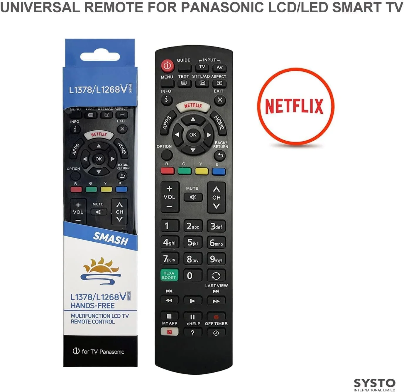 ریموت کنترل جایگزین Neo Classic L1378/L1268V سازگار با تلویزیون پاناسونیک