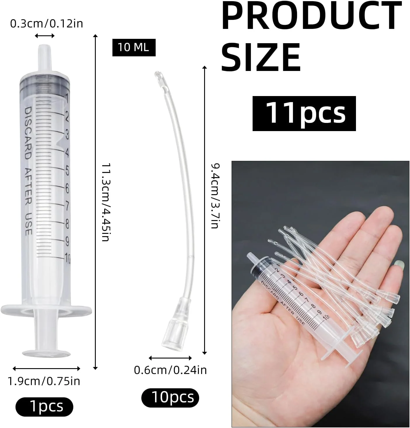 سرنگ 10 میلی لیتری با 10 عدد شلنگ، ست غذادهی پرندگان جوان، سرنگ با شلنگ، لوازم جانبی کبوتر، لوازم طوطی پرندگان نوزاد، ابزار تغذیه دستی، برای تغذیه آب، پرندگان شیری، طوطی ها، کوچک