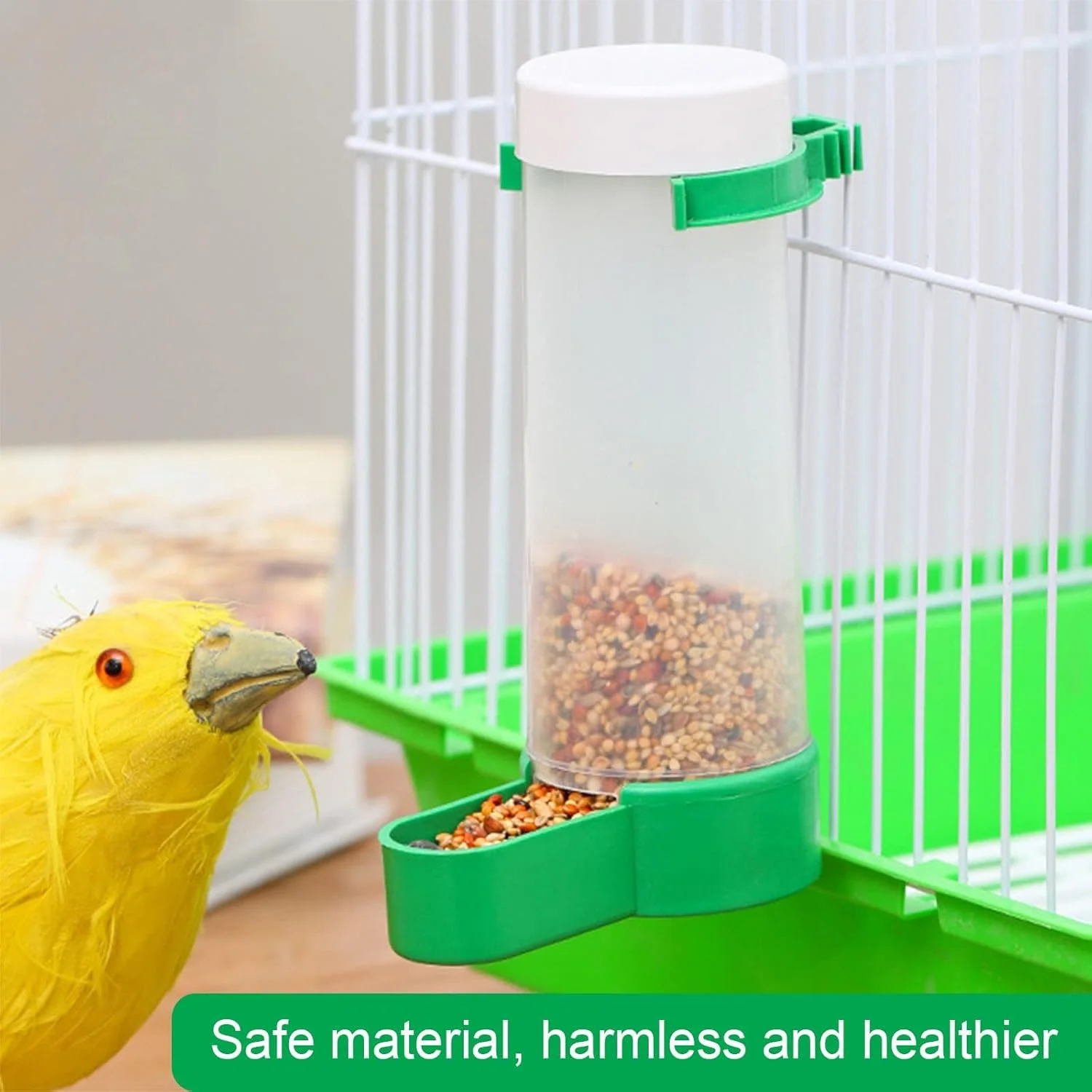 سیسی 2 عدد آبخوری و دانخوری اتوماتیک پرنده، لوازم جانبی قفس پرنده آویز برای طوطی، مرغ عشق، عروس هلندی، مرغ مینا (60 میلی لیتر)