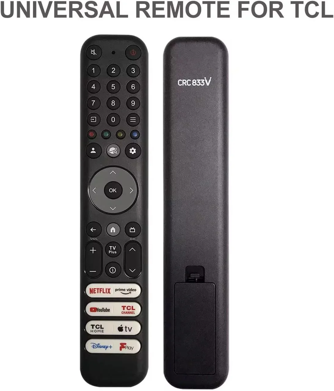 ریموت کنترل جایگزین Neo Classic CRC833V مدل RC902N RC902 سازگار با تلویزیون های هوشمند، LCD و LED TCL