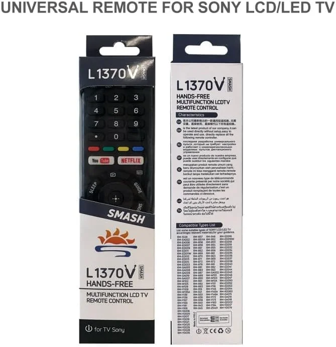 ریموت کنترل جایگزین Neo Classic L1370V سازگار با تلویزیون سونی