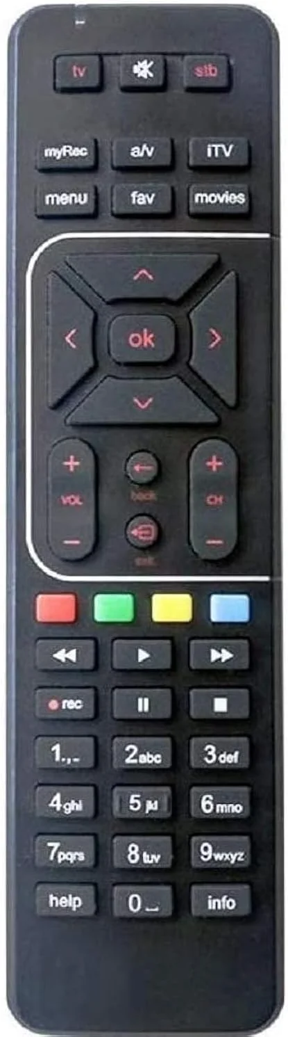 ریموت کنترل جایگزین نئو کلاسیک سازگار با ست تاپ باکس دیجیتال ایرتل (نیازمند جفت سازی با ریموت تلویزیون)