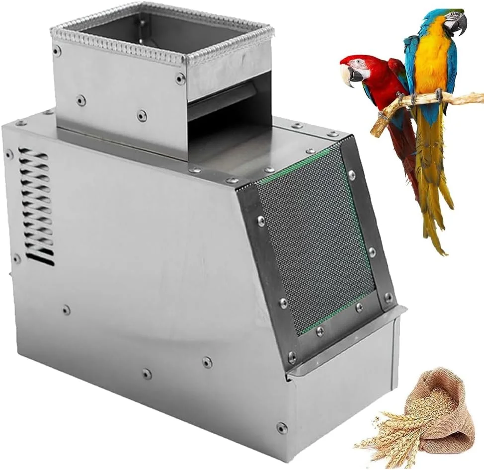 دستگاه جداکننده پوسته دانه پرنده، دستگاه تمیز کننده دانه پرنده با فن سرعت قابل تنظیم، دستگاه برقی جداکننده پوسته غلات، دستگاه بوجاری غلات با ظرفیت 30 تا 40 کیلوگرم در ساعت