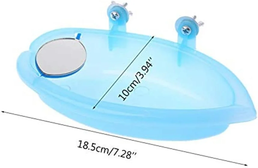وان حمام پرنده طوطی SKEIDO با آینه، اسباب بازی، جعبه غذای طوطی، کاسه نوشیدنی گل صد تومانی، وان حمام نظافت حیوانات کوچک، قفس حیوانات خانگی