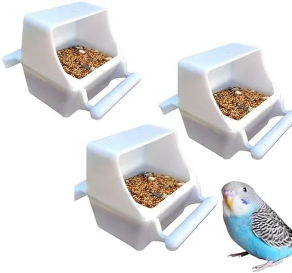 ظرف غذای پرنده ساهنیتیانا، ظرف غذای کوچک پرنده بدون ریخت و پاش، فنجان آویز قفس، ظرف غذا و آب پلاستیکی، ظرف غذای قفس پرنده، آویز جداشدنی طوطی