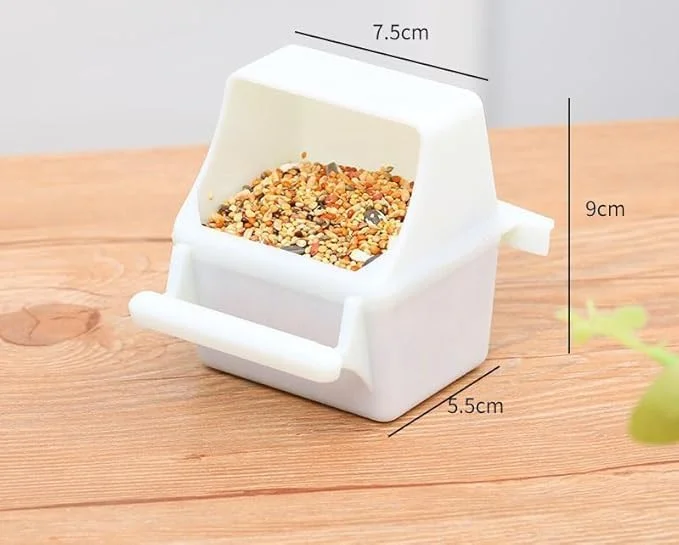 ظرف غذای پرنده ساهنیتیانا، ظرف غذای کوچک پرنده بدون ریخت و پاش، فنجان آویز قفس، ظرف غذا و آب پلاستیکی، ظرف غذای قفس پرنده، آویز جداشدنی طوطی