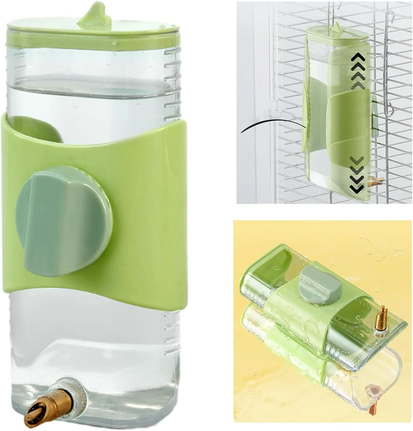 بطری آب پرنده 300 میلی لیتری، آبخوری قفسی آویز، مناسب برای طوطی و حیوانات خانگی کوچک