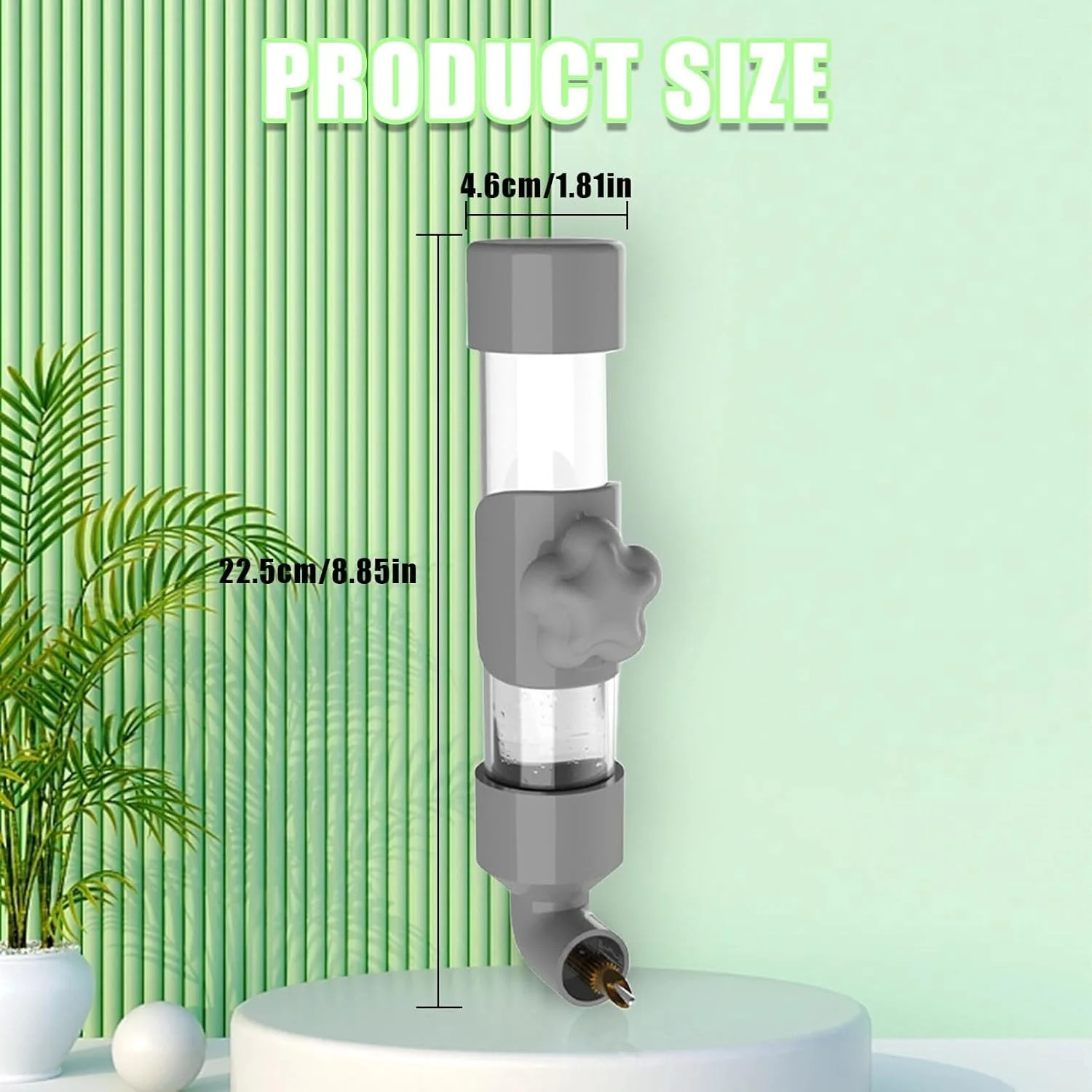 آبخوری پرنده، آب پخش کن اتوماتیک 220 میلی لیتری طوطی، دستگاه نوشیدنی اتوماتیک پلاستیکی لوازم تغذیه پرندگان برای طوطی برزیلی، عروس هلندی، کانور، مرغ عشق (خاکستری)