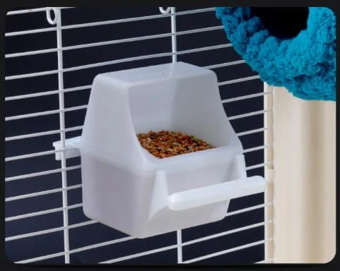 ظرف غذای پرنده ساهنیتیانا، ظرف غذای کوچک پرنده بدون ریخت و پاش، فنجان آویز قفس، ظرف غذا و آب پلاستیکی، ظرف غذای قفس پرنده، آویز جداشدنی طوطی