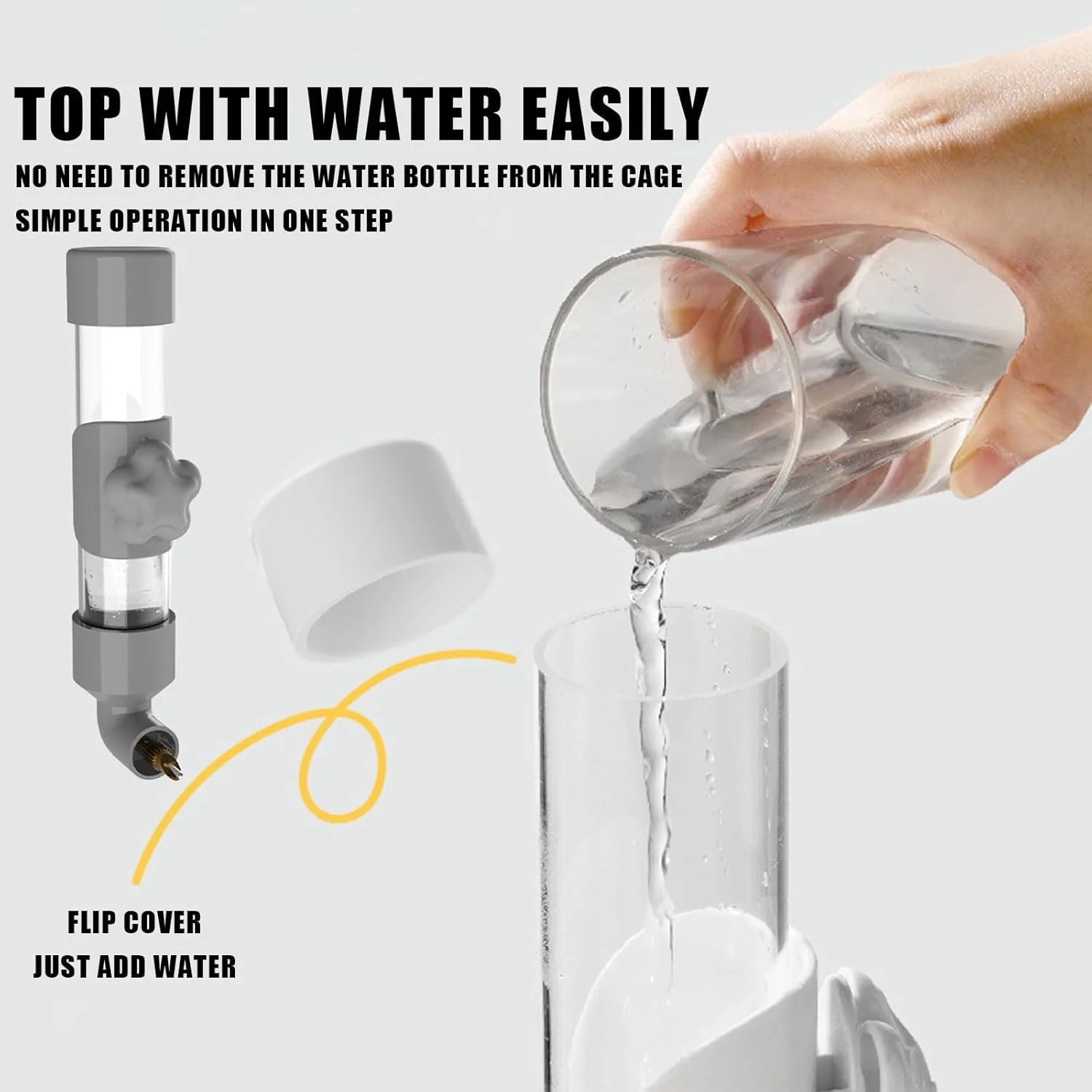 آبخوری پرنده، آب پخش کن اتوماتیک 220 میلی لیتری طوطی، دستگاه نوشیدنی اتوماتیک پلاستیکی لوازم تغذیه پرندگان برای طوطی برزیلی، عروس هلندی، کانور، مرغ عشق (خاکستری)