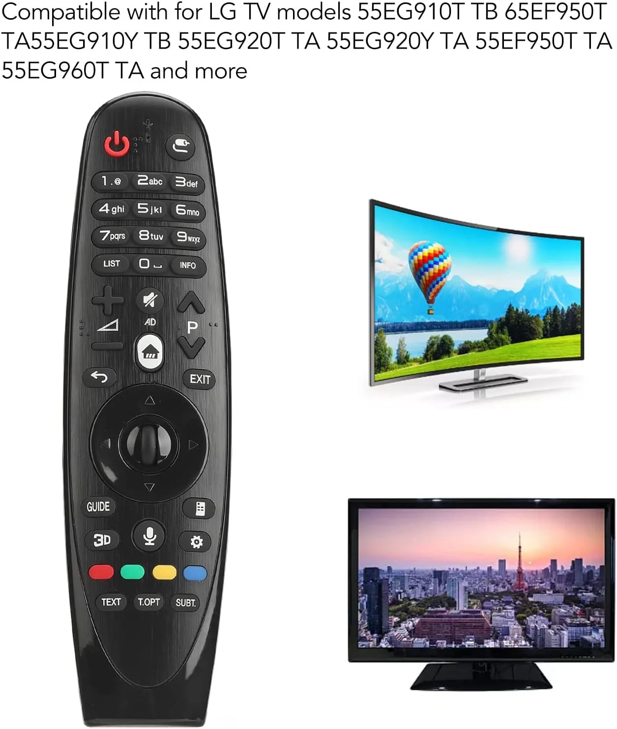 ریموت کنترل جادویی یونیورسال MXGZ، سازگار با تلویزیون های 55EG910T TB 65EF950T TA 55EG910Y TB 55EG920T TA