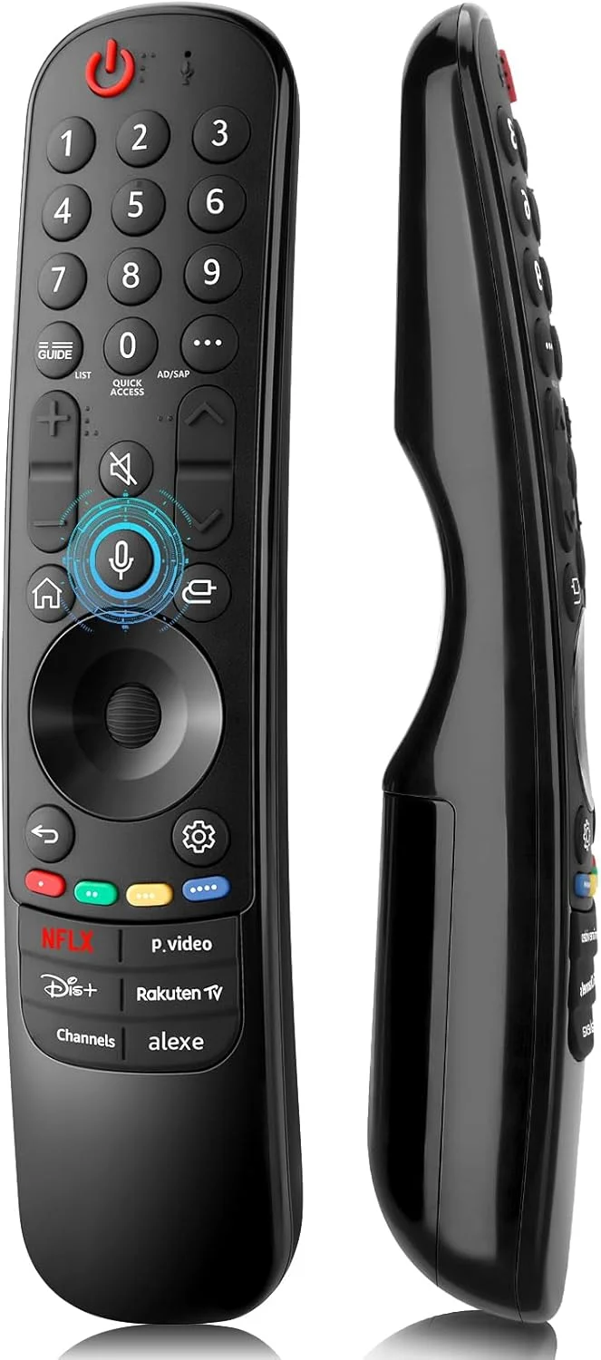 ریموت کنترل جادویی برای تلویزیون های هوشمند ال جی - ریموت کنترل جایگزین برای تلویزیون های هوشمند 4K 8K UHD OLED QNED NanoCell ال جی مدل 2019-2025 - با عملکرد اشاره گر و صدا