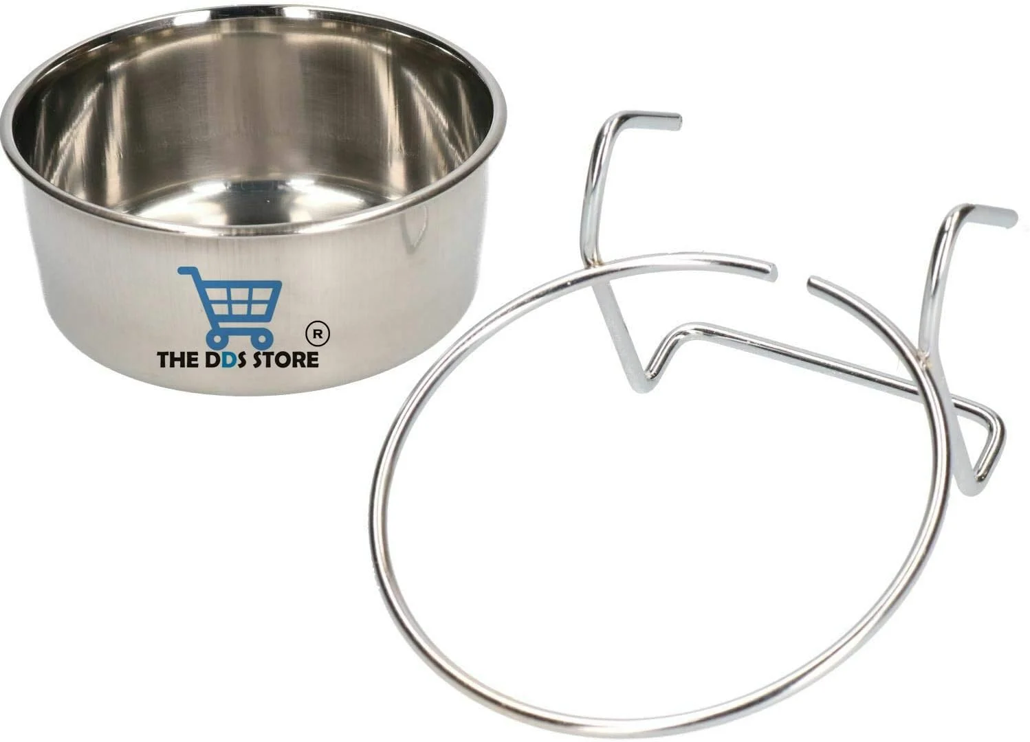 ظرف آویز استیل COZY PUPPIES برای غذای پرندگان، دانه، آب، مناسب طوطی، ماکائو، کاسکو، مرغ عشق، طوطی کوتوله، عروس هلندی، کانور، فنچ (نگهدارنده قلاب دار، 300 میلی لیتر، بسته 2 عددی)