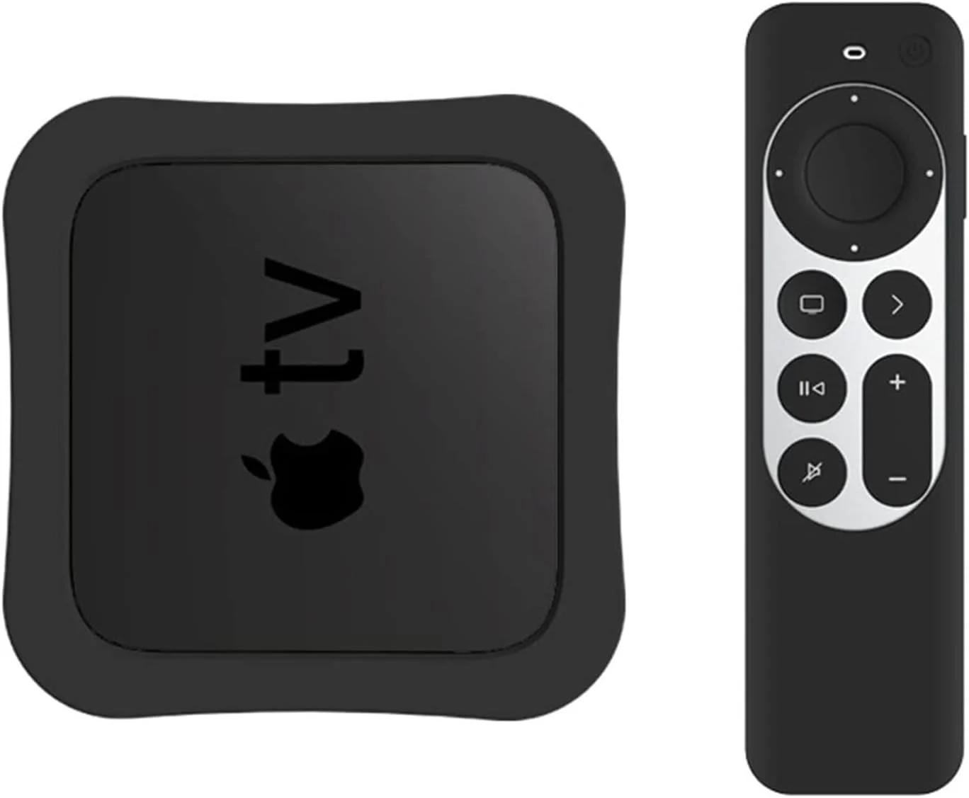 محافظ سیلیکونی MAKINGTEC برای جعبه Apple TV 4K و کنترل از راه دور Siri نسل دوم 2022 2021، پوشش محافظ در برابر افتادن برای جعبه تلویزیون نسل 4/5