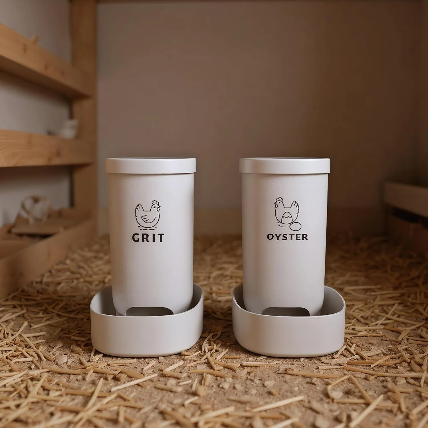 خوراک دهنده طیور برای مرغ - پخش کننده خوراک مرغ 2 تکه، خوراک دهنده اردک - جعبه تغذیه ضد آب، لوازم جانبی قفس برای خرگوش، بوقلمون، اردک، پرندگان، نگهدارندگان، صاحبان، حصار داخلی و خارجی