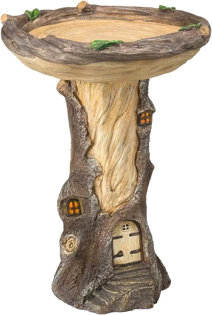 آبخوری پرندگان FOKFO، تزئینات باغ، دکوراسیون لانه پرنده، ابزار نوشیدنی آبخوری رزینی طبیعی در فضای باز، صنایع دستی تزئینی