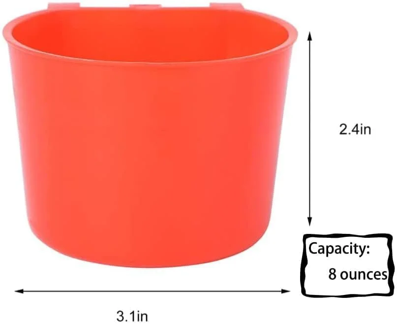 پاپوریچ بسته 10 عددی فنجان تغذیه قفس پرنده، کاسه دانه مرغ، ظروف غذای آویز طوطی، فیدر و آبخوری، فنجان لانه برای کبوتر، بلدرچین، مرغ عشق، خرگوش، طیور