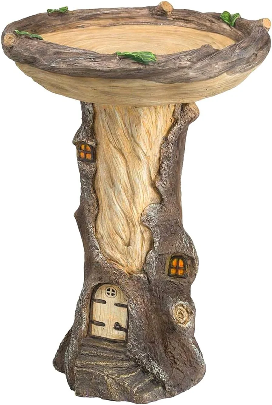 آبخوری پرندگان FOKFO، تزئینات باغ، دکوراسیون لانه پرنده، ابزار نوشیدنی آبخوری رزینی طبیعی در فضای باز، صنایع دستی تزئینی