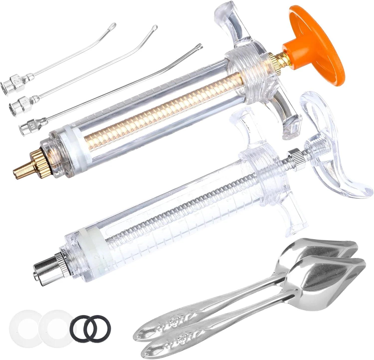 مجموعه 7 عددی سرنگ و لوله تغذیه پرندگان اوبانگونگ به همراه قاشق تغذیه، مناسب برای تغذیه دستی پرندگان بیمار، طوطی، شیر و دارو، 20 میلی لیتر، 10 میلی لیتر