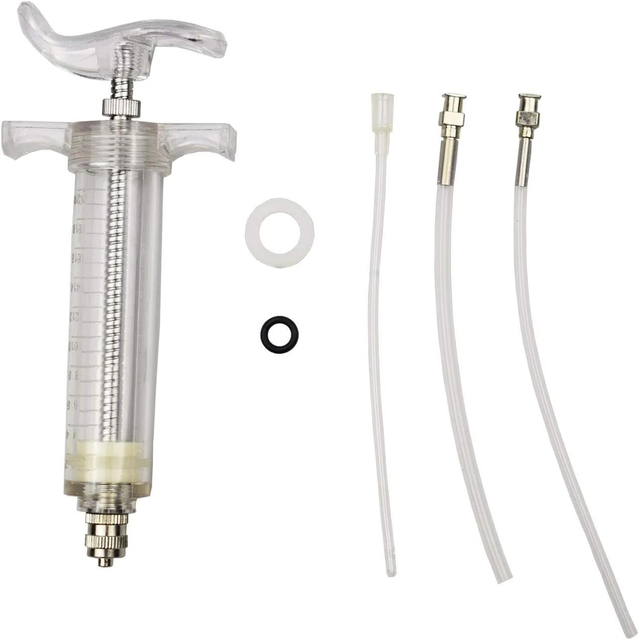 کیت سرنگ تغذیه پرندگان جوان قابل استفاده مجدد موتانار، ساخته شده از پلاستیک و پرسپکس، مناسب برای تغذیه شیر به پرندگان جوان یا خوراندن دارو به پرندگان بیمار (سرنگ 20 میلی لیتری + شلنگ 2+3+4 میلی متری)