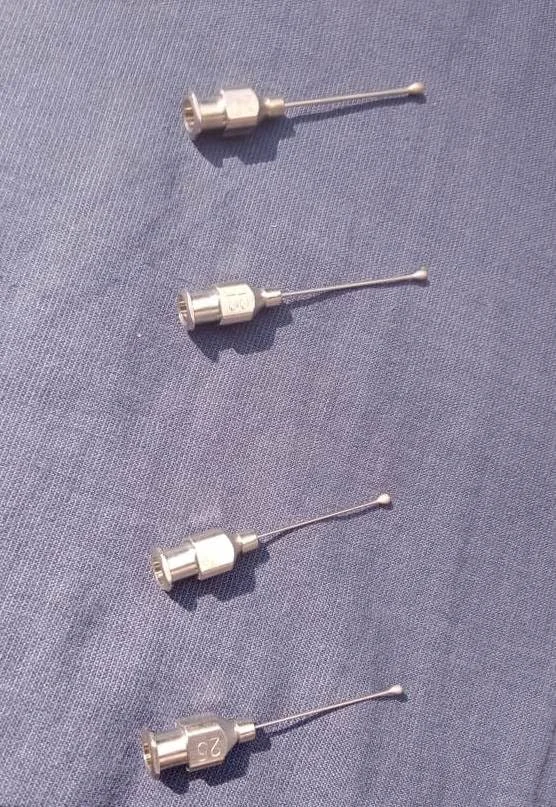 سوزن گاواژ دهانی موش، استیل، قابل استفاده مجدد، 4 عددی، سایز: 20، 22، 24 و 25Gx1 اینچ، Bird"sPark